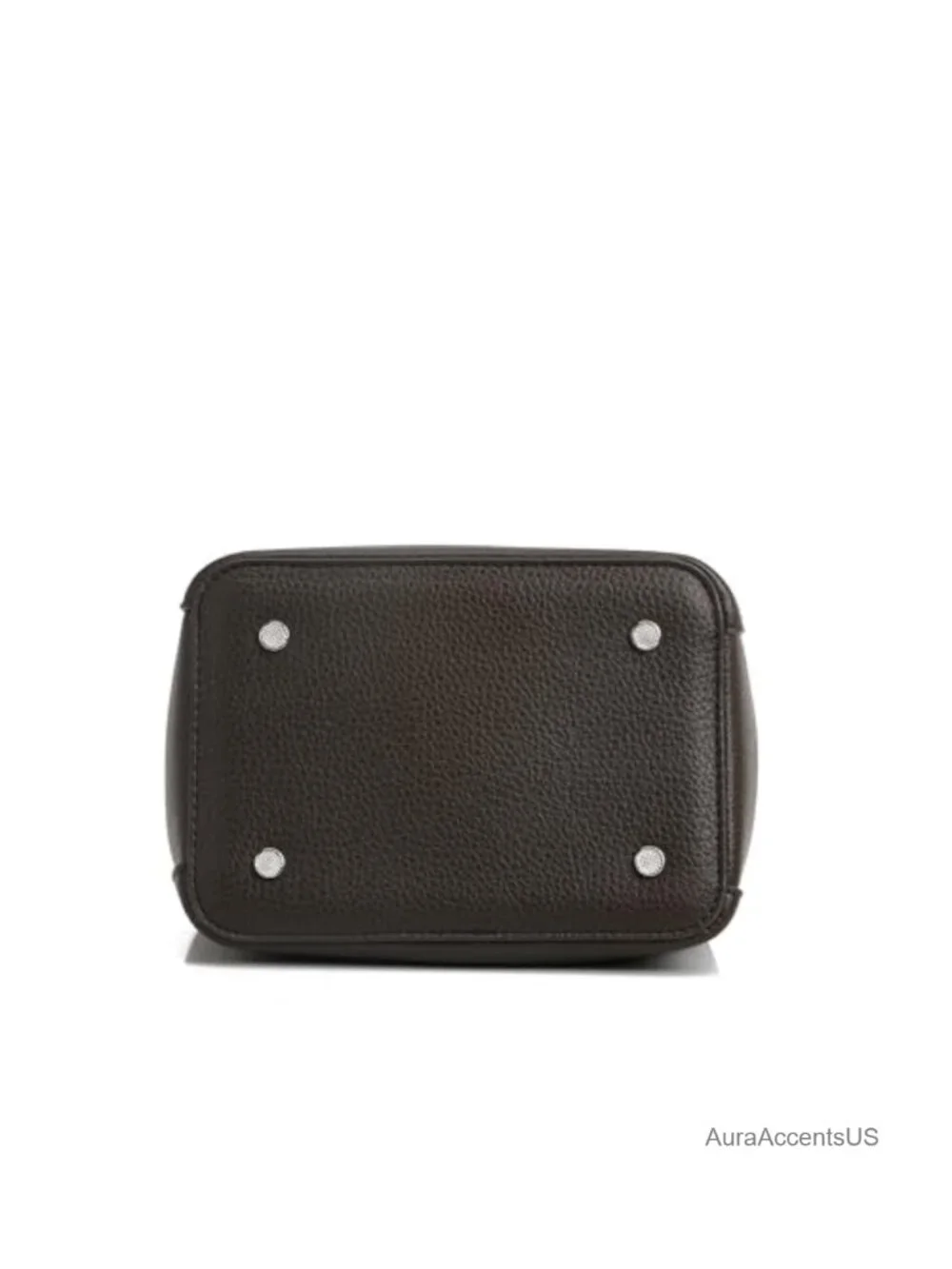 Small Faux Leather Crossbody Bag Top Handle Purse Lock Accent Satchel